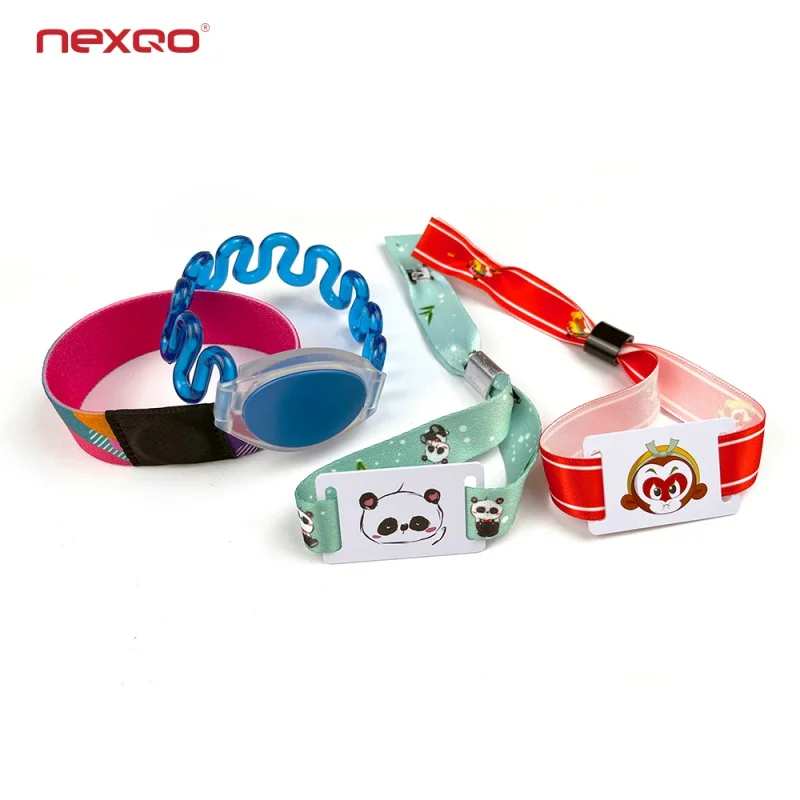 

custom designFactory Price Writable Waterproof Passive NFC Bracelet RFID Elastic Rope wristband