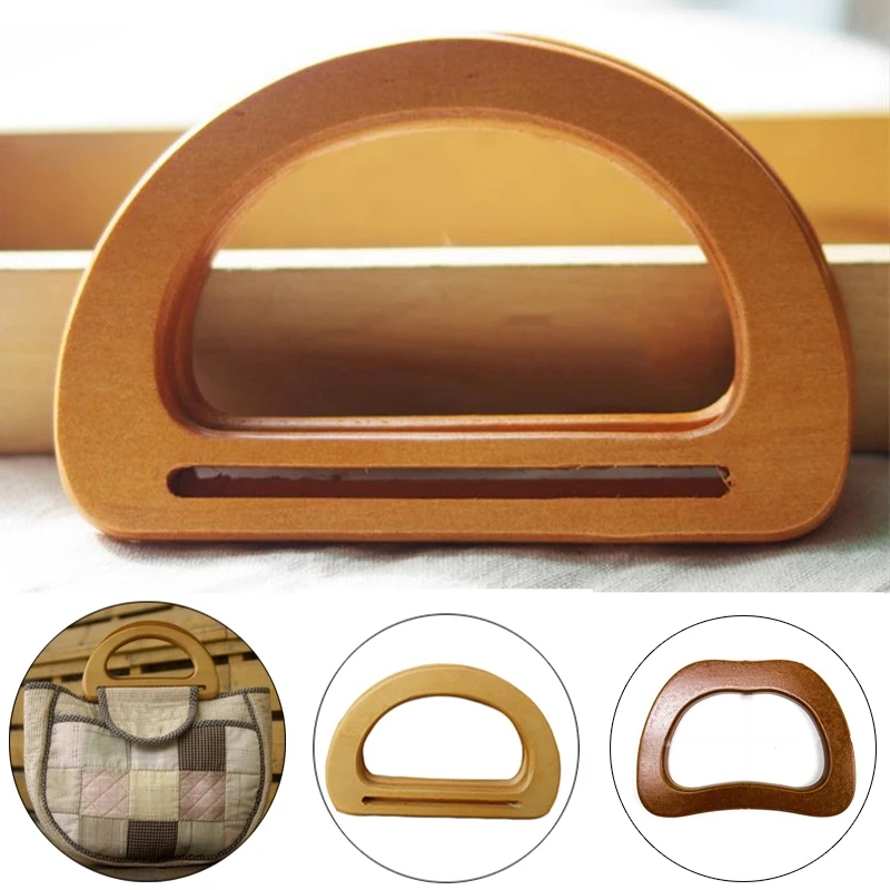 

Wood Bag Handle Bag Accessories Replacement Woven Bag Handle Short Handle Luggage Accessories Solid Wood Handcraft DIY 1PC