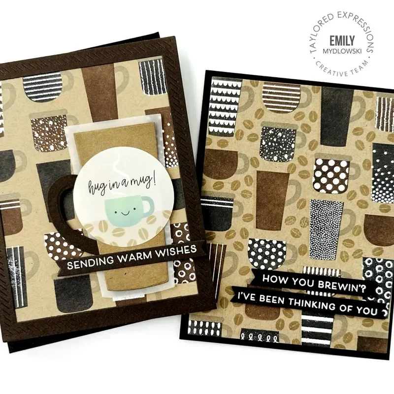 Полоски кофейные штампы трафареты штамп ремесло тиснение сделайте бумага шаблон