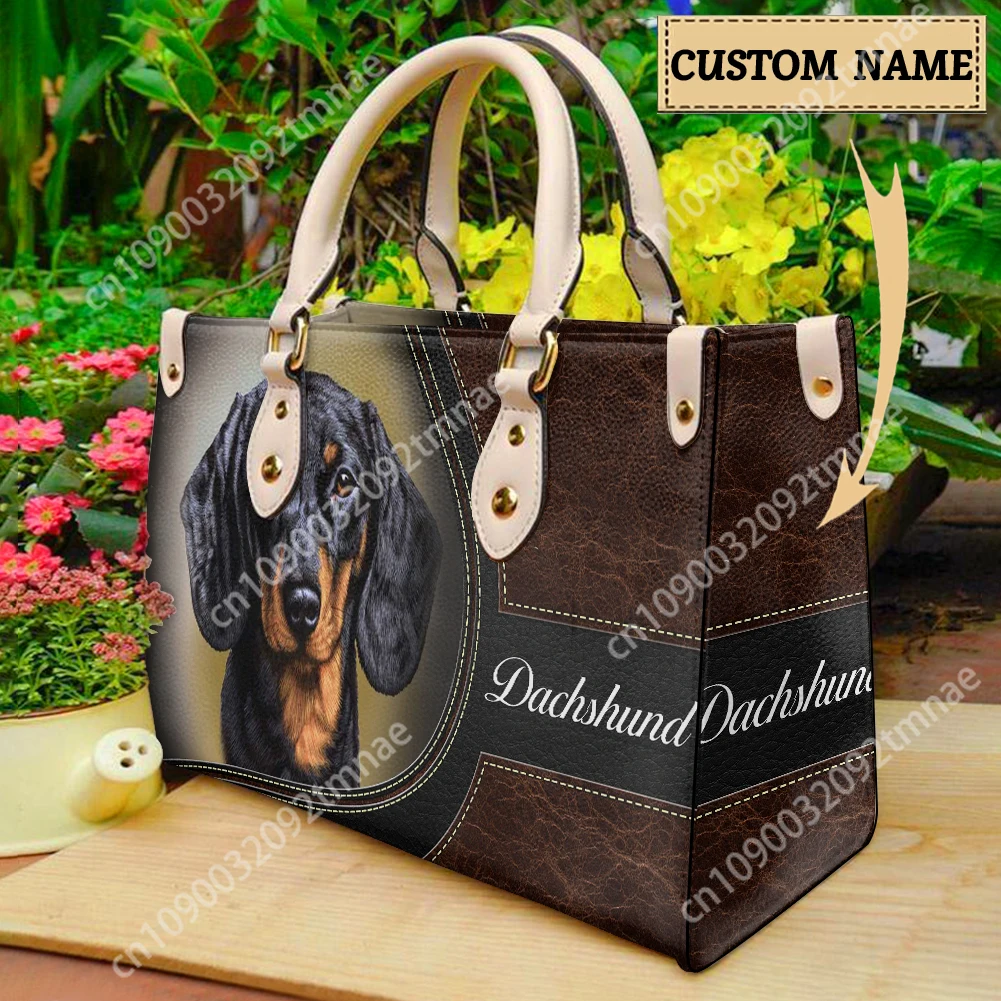Сумка на плечо с надписью Dachshund French Bulldog