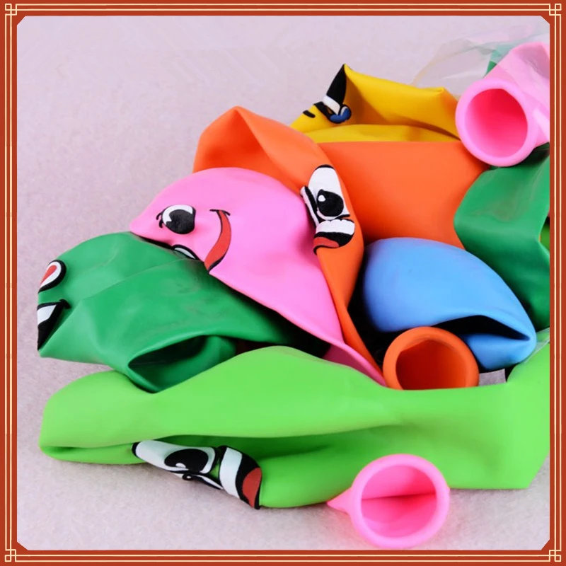 

12inch Cute Funny Big Eyes Smiley face latex balloons Birthday Party decoration Inflatable balloon Baby Shower Globos