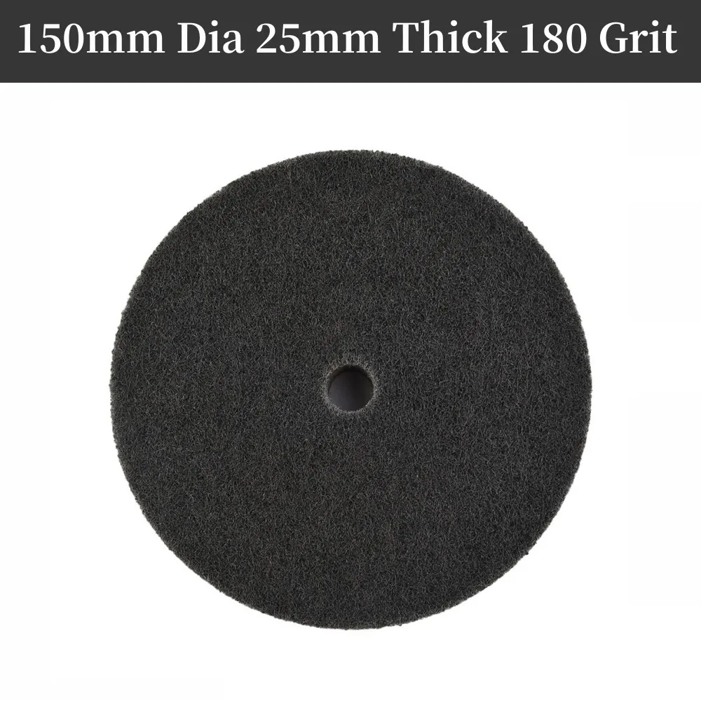 

150mm Dia 25mm Thick 180 Grit Fiber Wheel Polishing Buffing Disc