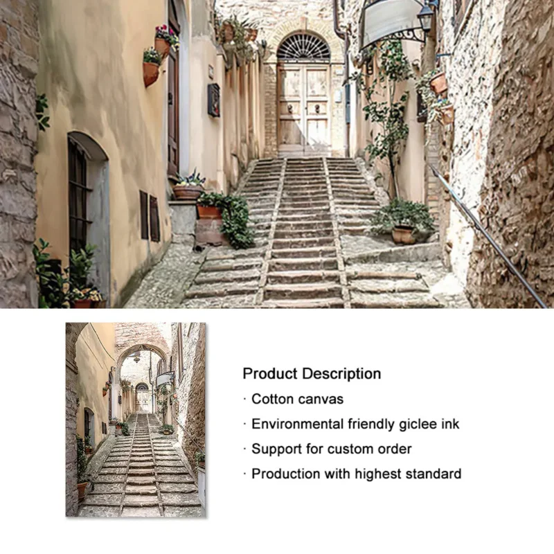 Скандинавский винтажный пейзаж плакат настенное искусство Town Car Factory HD масло на