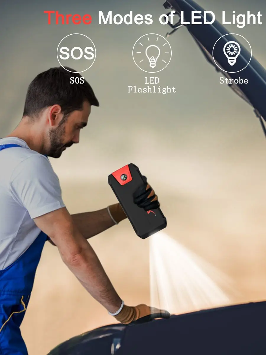 Автомобильное пусковое устройство Grepro 13800 мАч бустер для автомобиля аварийная