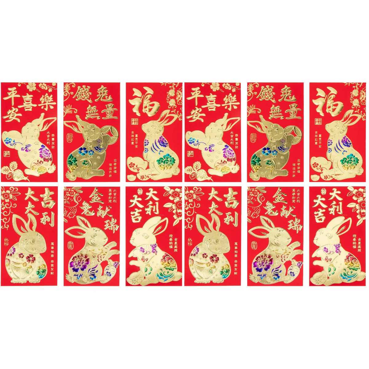 

Red Year Envelopes Chinese New Envelope Money Rabbit Hong Bao Packet Lucky Pocket Wedding Spring Festival Hongbao