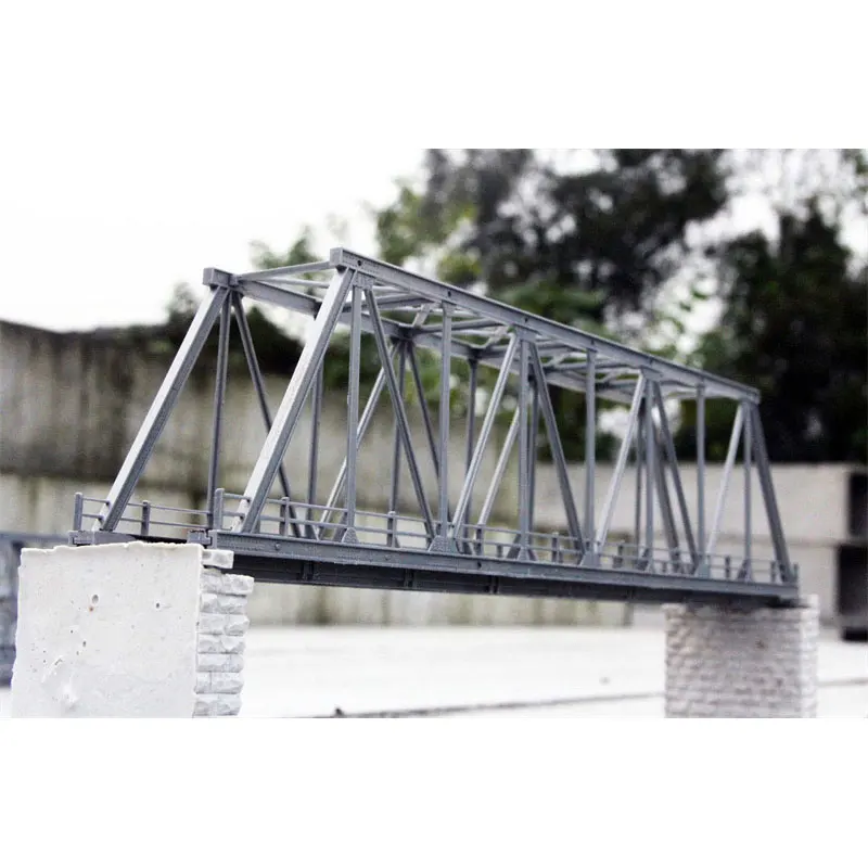 

Модель здания в масштабе 1/87 года, модель моста со стальной рамой, модель поезда, миниатюрная коллекция, песочный стол, пейзаж, Сборная модель...