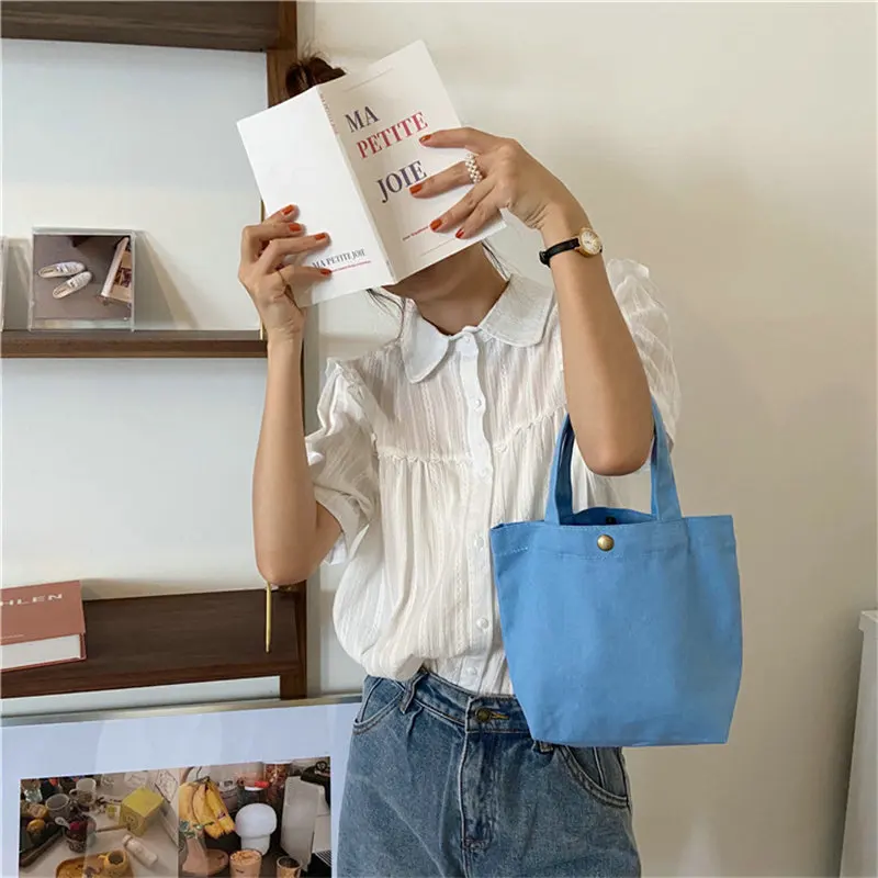 

Bag Solid Clutch Storage Cosmetic Bag Lunch Box Women's Wholesale Color Canvas