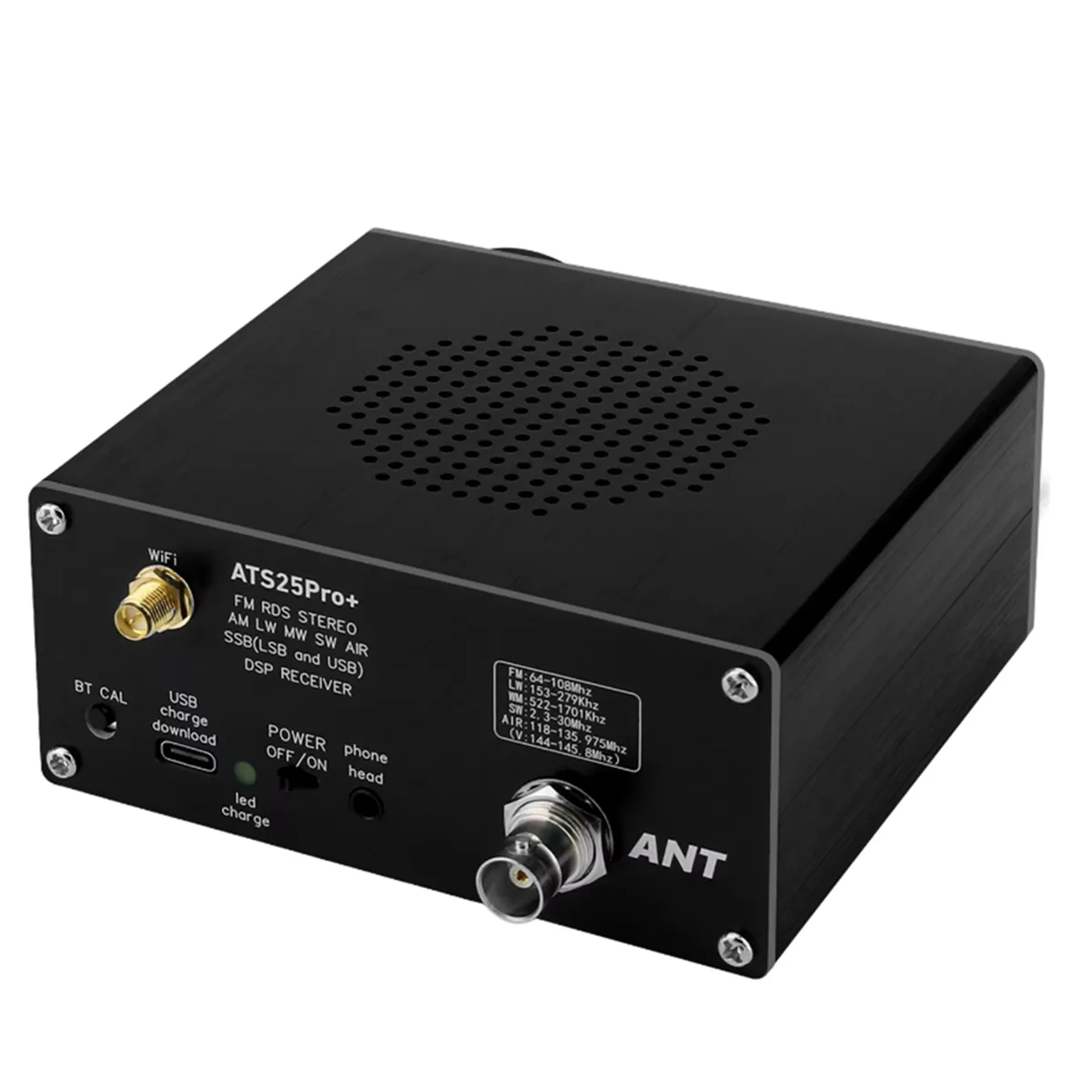ATS25 Pro+ поддерживает Bluetooth Wi-Fi AIR Band FM SW SSB MW LW SDR приемник авиационного диапазона