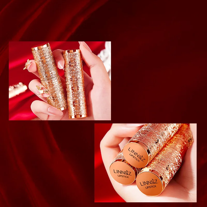 Матовая маленькая золотая губная помада натуральный водостойкий стойкий Макияж