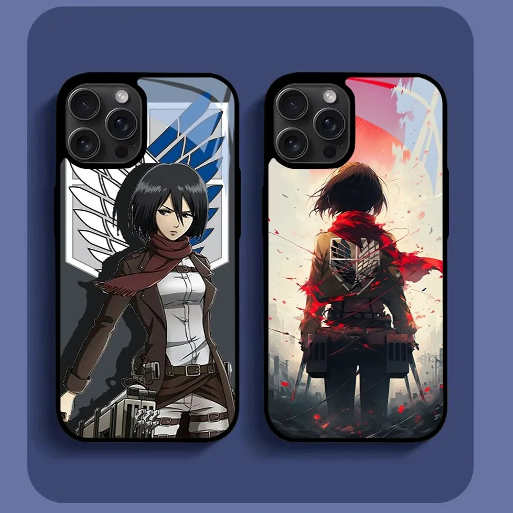 Чехол для телефона M-Mikasa-SA Ackerman iPhone 16 15 14 13 12 11 Pro Xs Max Mini XR X 7 8 Plus роскошный