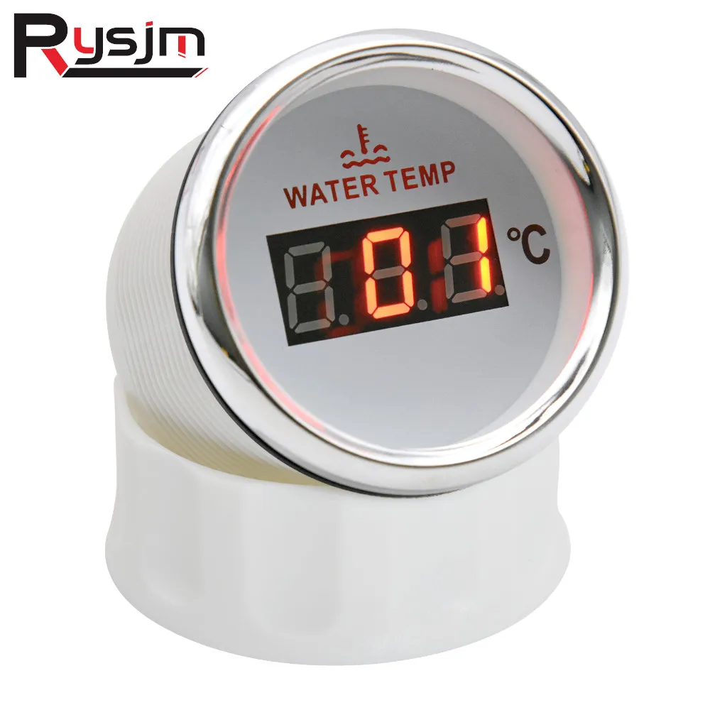 

52mm Water Temperature Gauge 0~100% Digital Car Gauge 1/8 NPT Temperature Temp Sensor Water Temp Unit Sender Electric Sensors