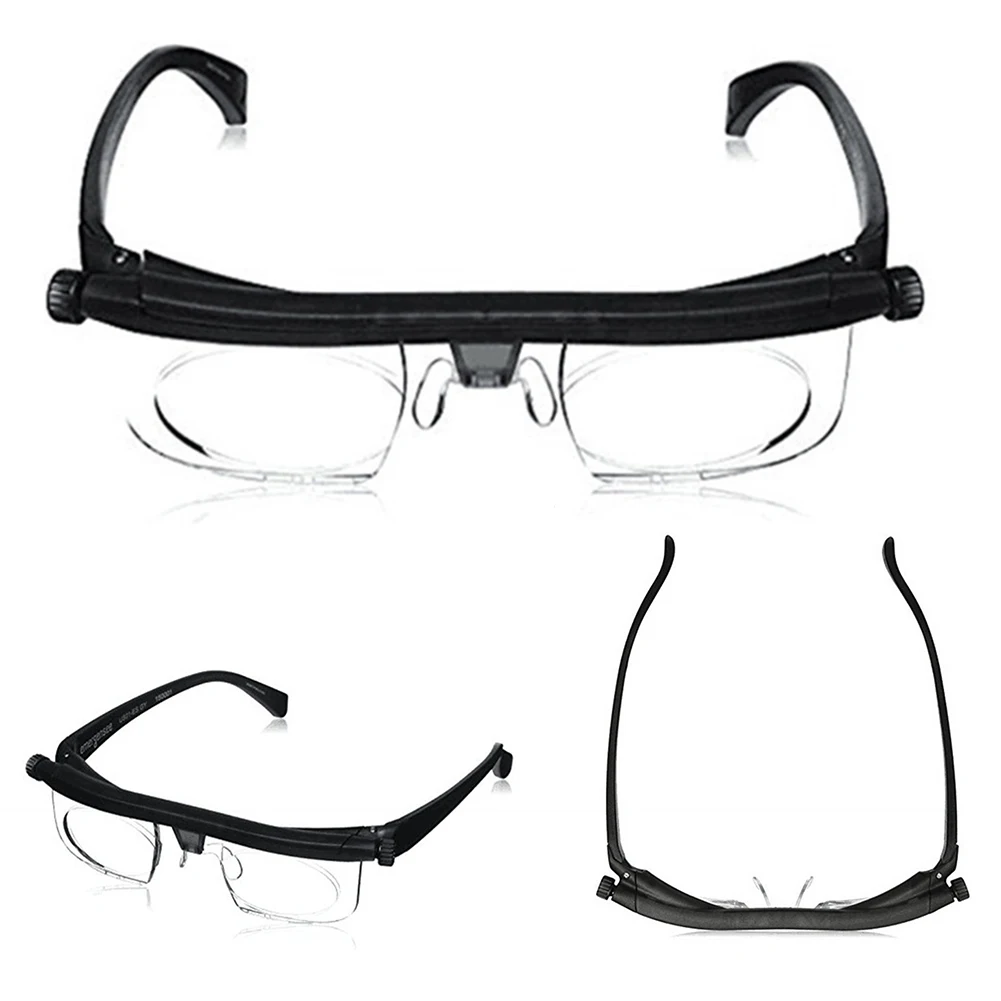 

New Adjustable Strength Lens Eyewear Variable Focus Distance Vision Zoom Glasses Protective Magnifying Glasses With Storage Bag