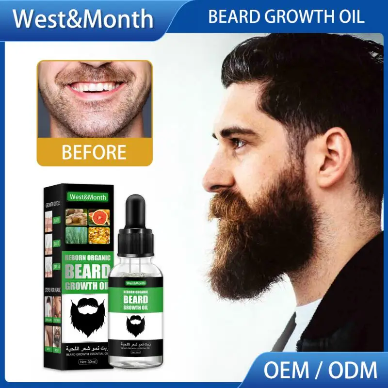 

30ml New Men Fast Beard Growth Oil Natural Beard Growth Enhancer Thicker Oil Nourishing Leave-in Conditioner Beard Care Product