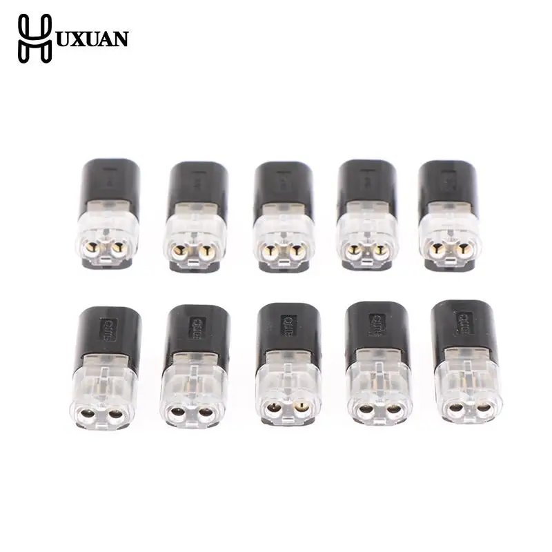 

10pcs 2p Spring Connector Wire With No Welding No Screws Quick Connector Cable Clamp Terminal Block 2 Way Easy Fit For Led Strip
