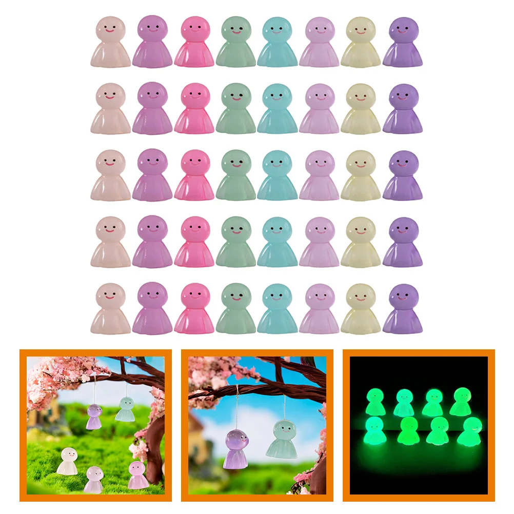 

40pcs Micro Sunny Decors Miniature Sunny Figurines Glow In The Dark Sunny
