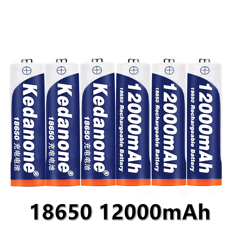 

New 18650 Battery Rechargeable Battery 3.7V 18650 12000mAh Capacity Li-ion Rechargeable Battery For Flashlight Torch Battery