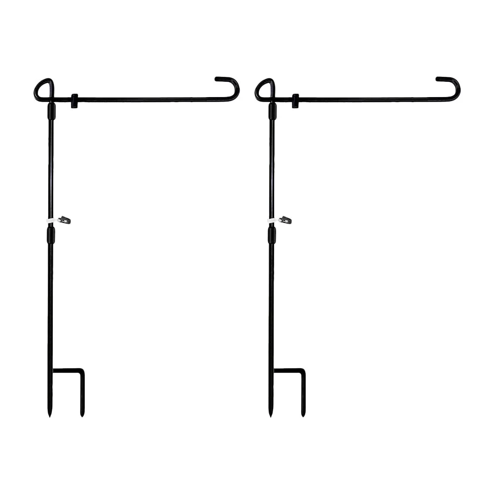 

Flag Garden Holder Stand Pole Yardbanner Outside Hanger Flags Holders Patriotic Bracket Rack Lawn Hooks Usa American Lantern