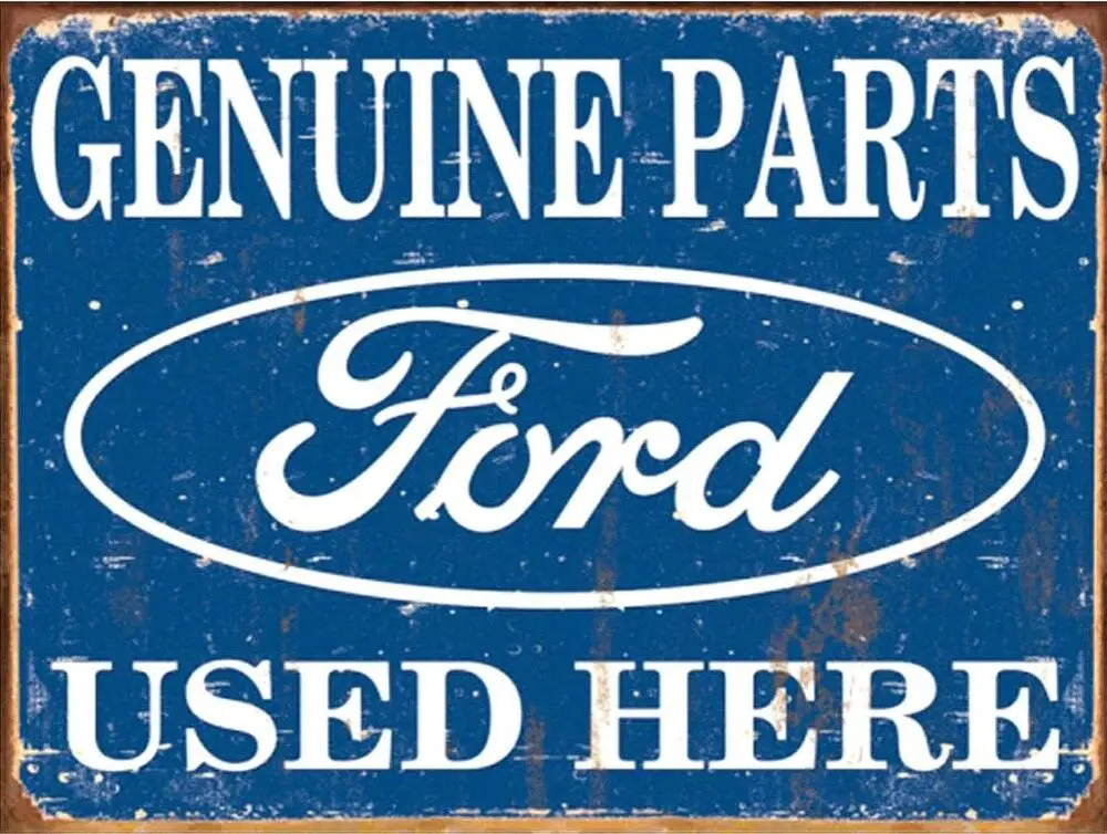 

Ford Genuine Parts, Retro replica vintage style metal tin sign gift garage