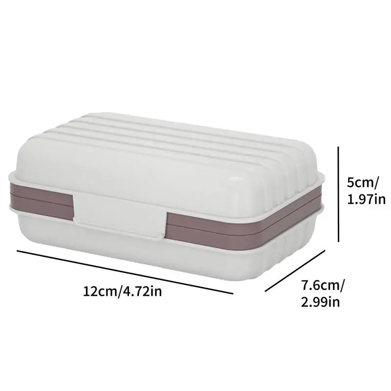 Soap Case Travel Soap Case With Draining Rack Portable Soap Holder Tray Tightly Closed Soap Holders For Shower Traveling Camping images - 6