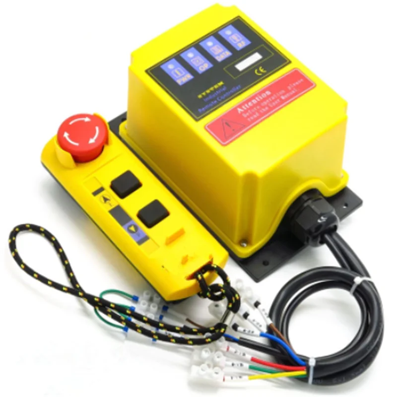 Промышленный пульт дистанционного управления, 1 шт., встроенный контактор с аварийной остановкой, Электрический подъемник, расстояние 100 м, 220 В, 380 В