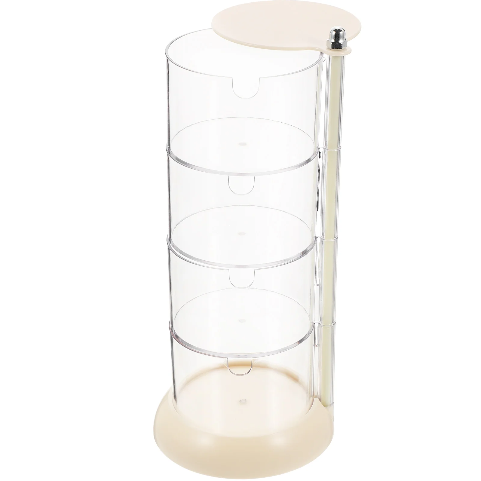 

Makeupsponge Holder Storage Puff Organizer Box Powder Rotatable Jewelry Rotating Case Cotton Pads Rack Container Tower Tray