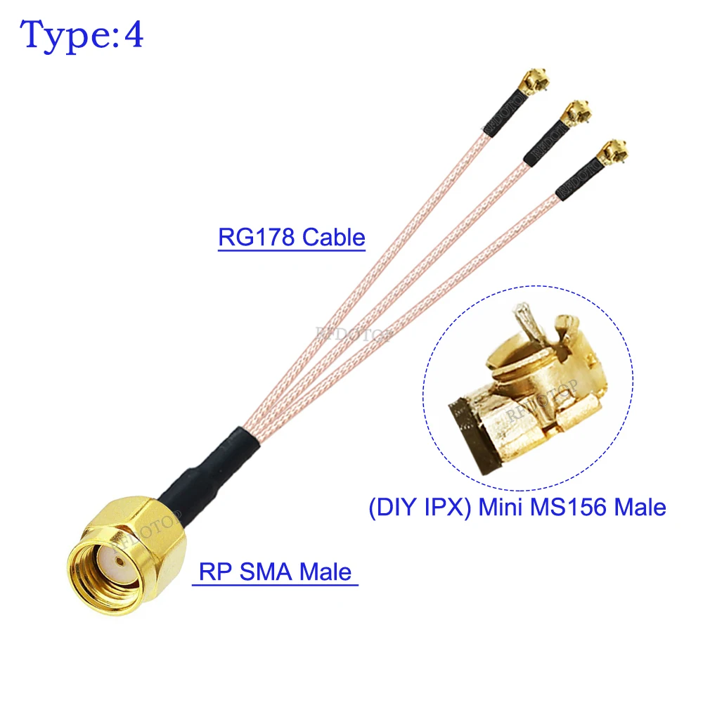 Разветвитель Кабеля со штекером SMA на IPX DIY Mini MS156 1 шт.
