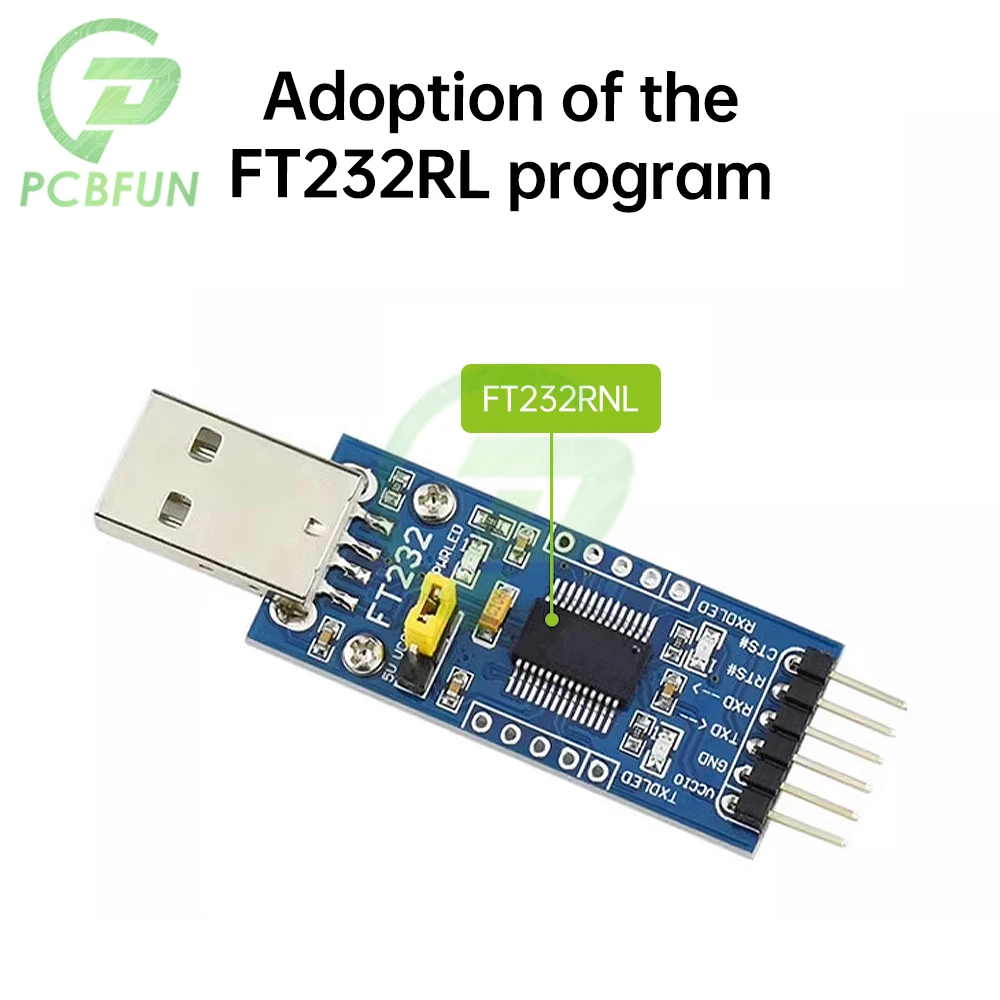 Модуль последовательного адаптера FT232RL FT232 FTDI USB 3 В 5 на TTL для Arduino TO 232 Micro