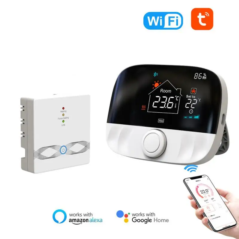 Беспроводной Wi-Fi термостат Tuya RF433 для водопроводного газового бойлера с