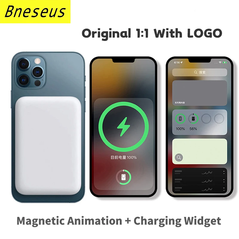 Kup Oryginalna Kopia 1:1 5000mAh Macsafe Powerbank Dla Apple Iphone 14 14Pro 14ProMax 14Plus Magnetyczna Bezprzewodowa ładowarka Zewnętrzna Bateria