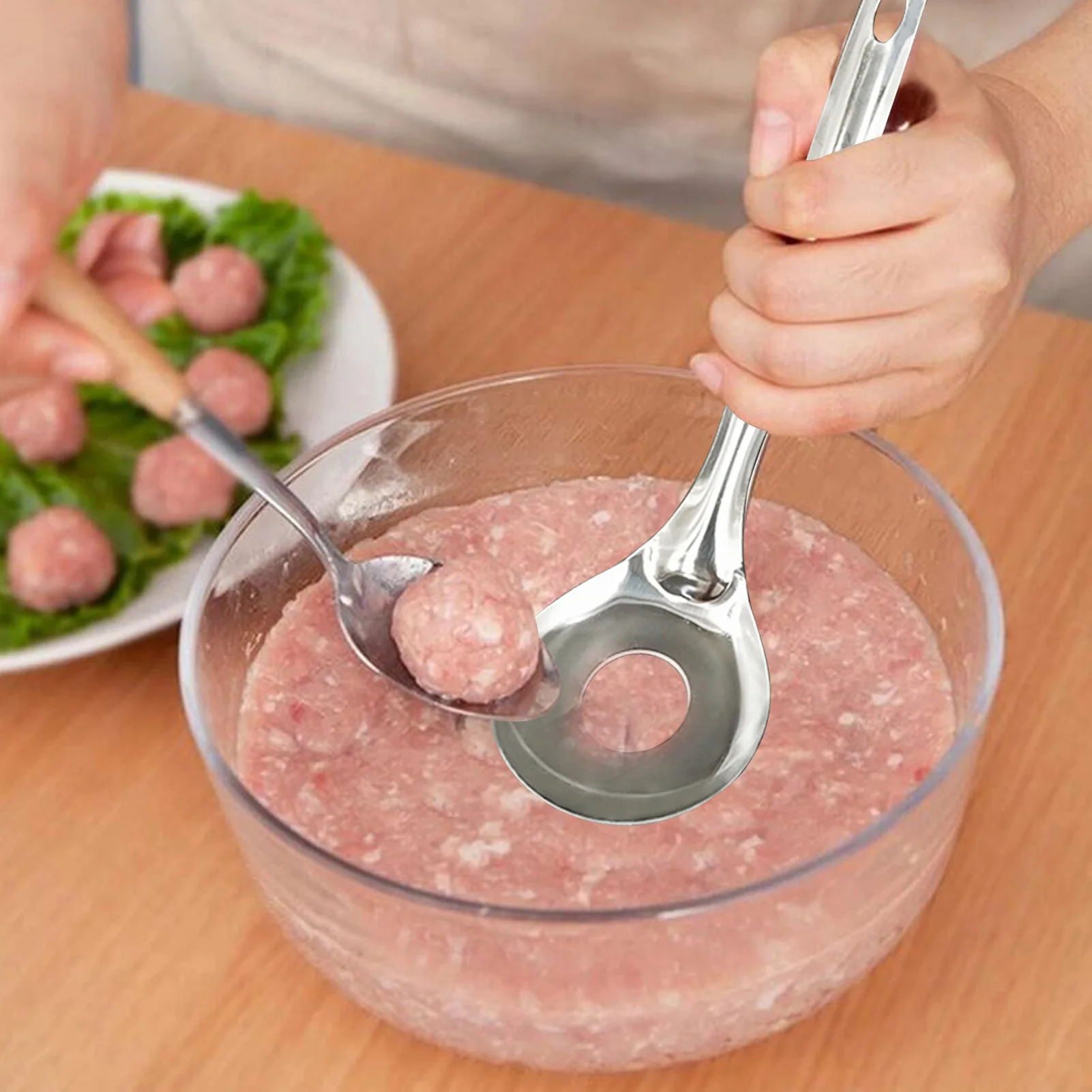 

Household Meatball Spoon Kitchen Home Bar Accessories Stainless Steel Meatball Scoop Maker Non-stick Maker Meat Cooking Tools