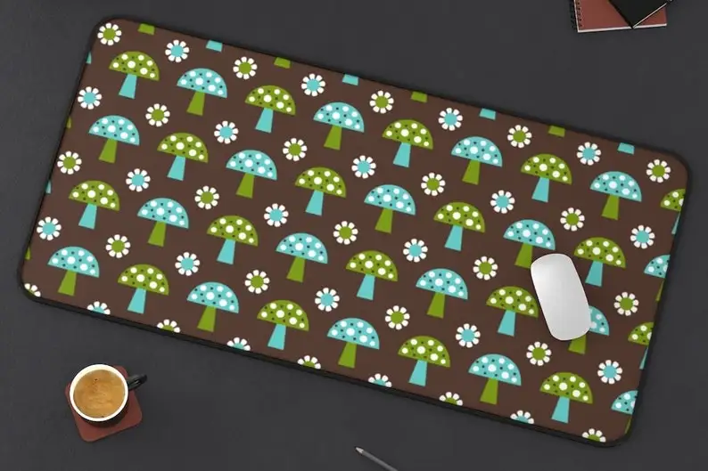 

Cute Mushroom Desk Mat, Large Desk Mat, Mushroom Mouse Mat, Cool Desk Accessory, Office Accessory, Computer Mat, Laptop Pad, Off