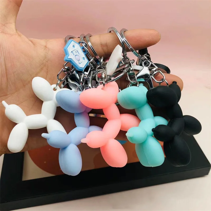 

Creative Funny Balloon Dog Key Chain Pendant Lovers Bag Pendant Cute Car Keychain Colorful Dog Key Chains Couple Jewelry Gift