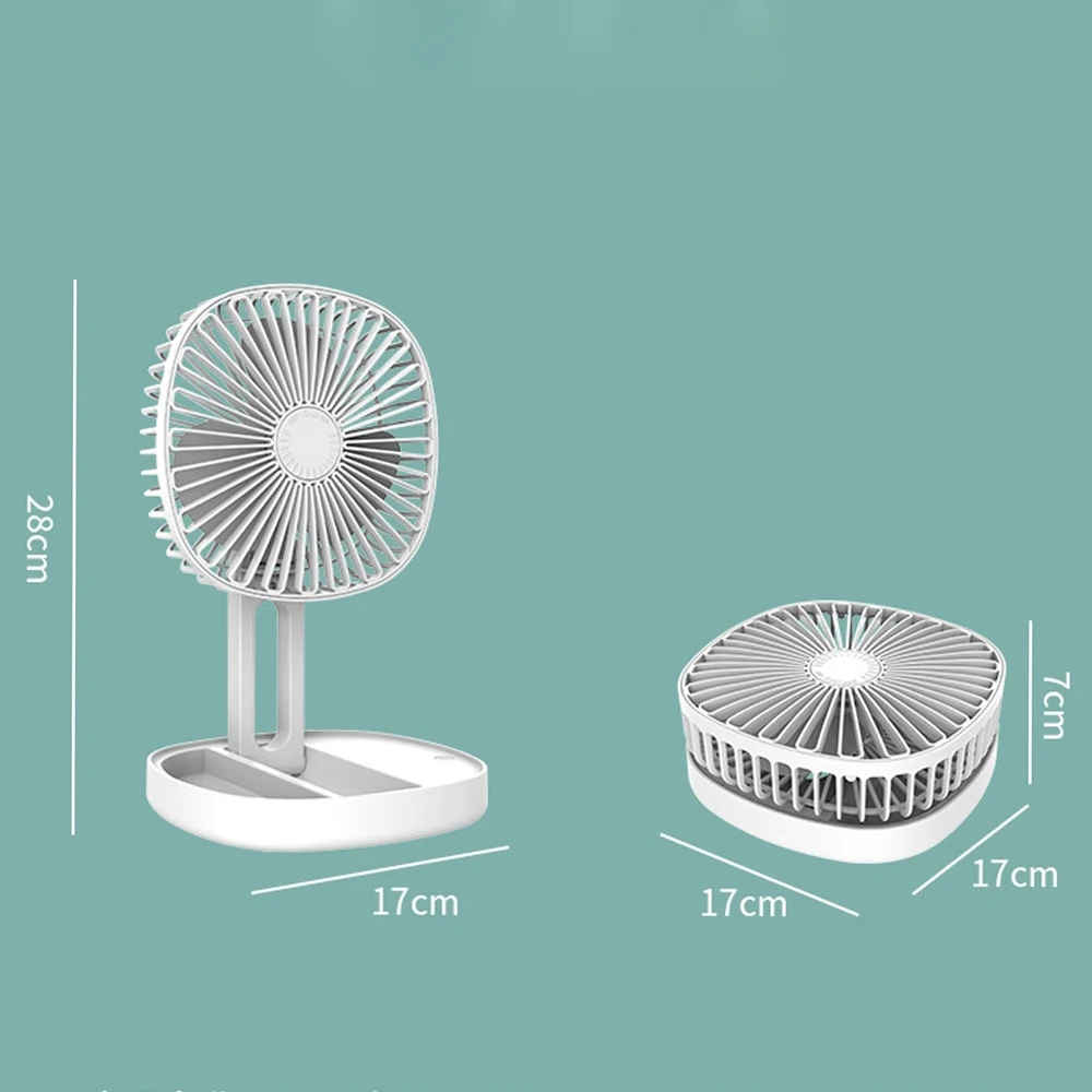 Портативный мини-вентилятор с зарядкой по USB складной низким уровнем шума летний