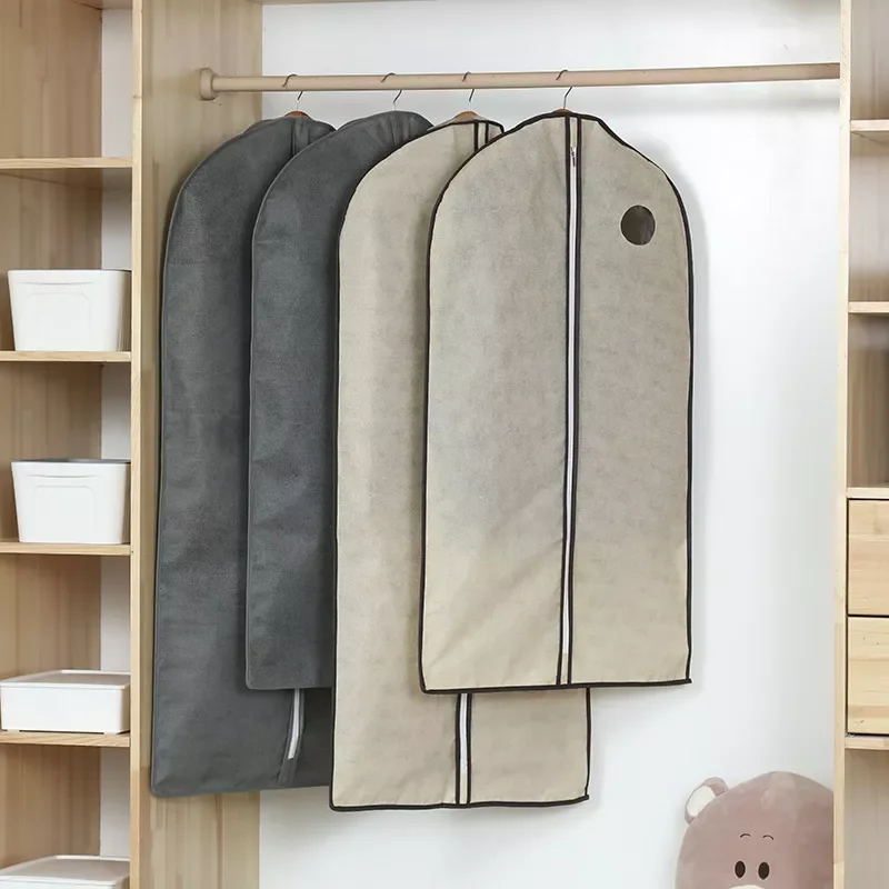 

Garment Coat Outer Dress Suit Clothes Dust-proof Cover with Zipper Clothes Organizer Storage Bags Protect Dust Cover