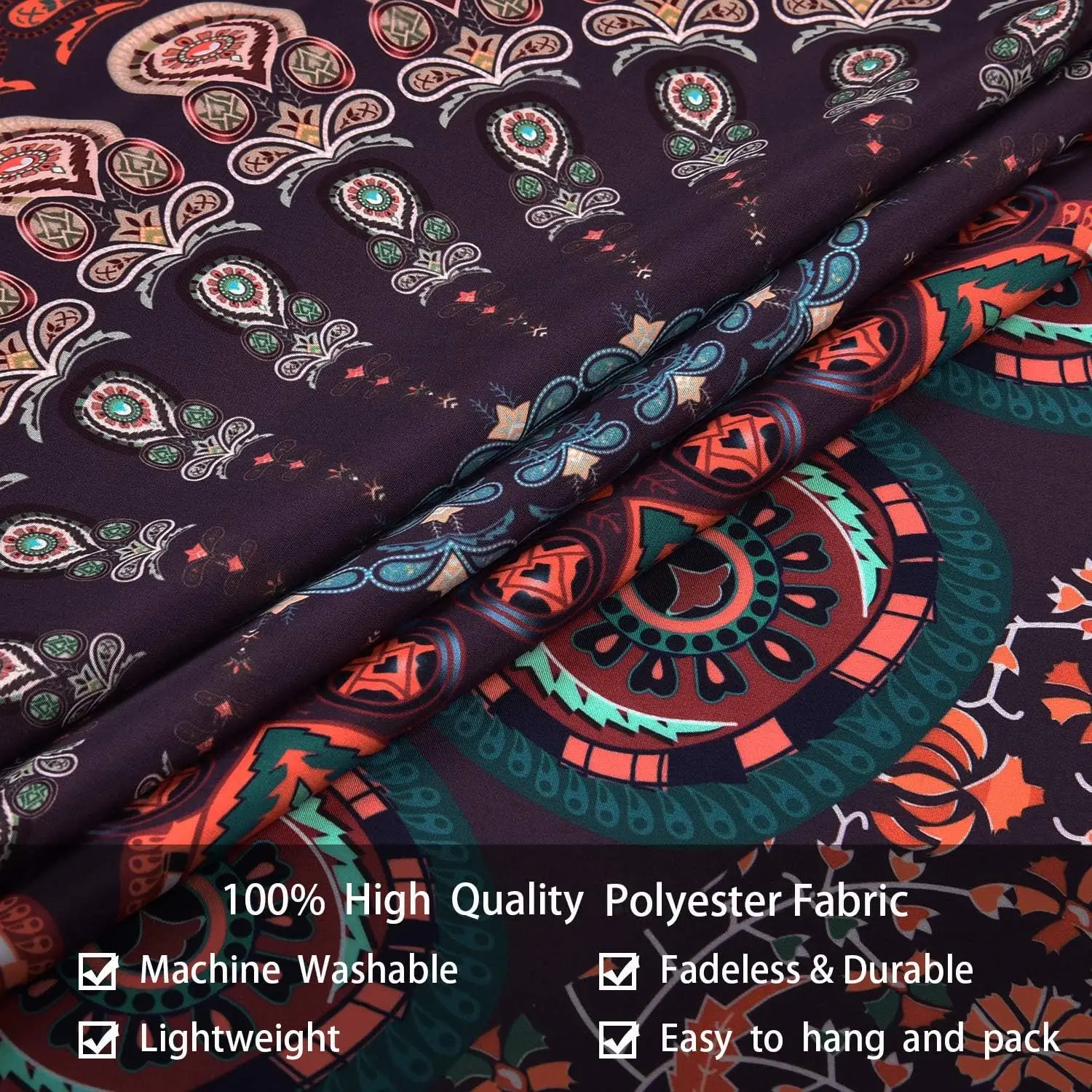 Богемный гобелен Lyacmy с мандалой гиппометы психоделический Павлин настенная