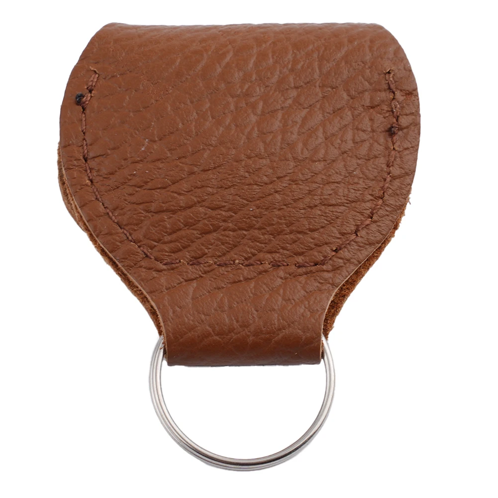 

1pcs Leather Guitar Picks Holder Bag Plectrums Case Random Color Keychain Accessories 64*46mm Guitar Practice Equipment