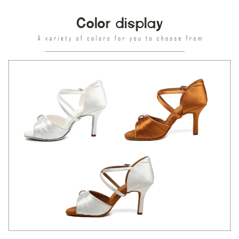 DKZSYIM Women Latin Dance Shoes Ladies Ballroom Salsa Dancing Shoes Silk Soft Soles Dance Sandals Girls Tango Shoes Wholesales