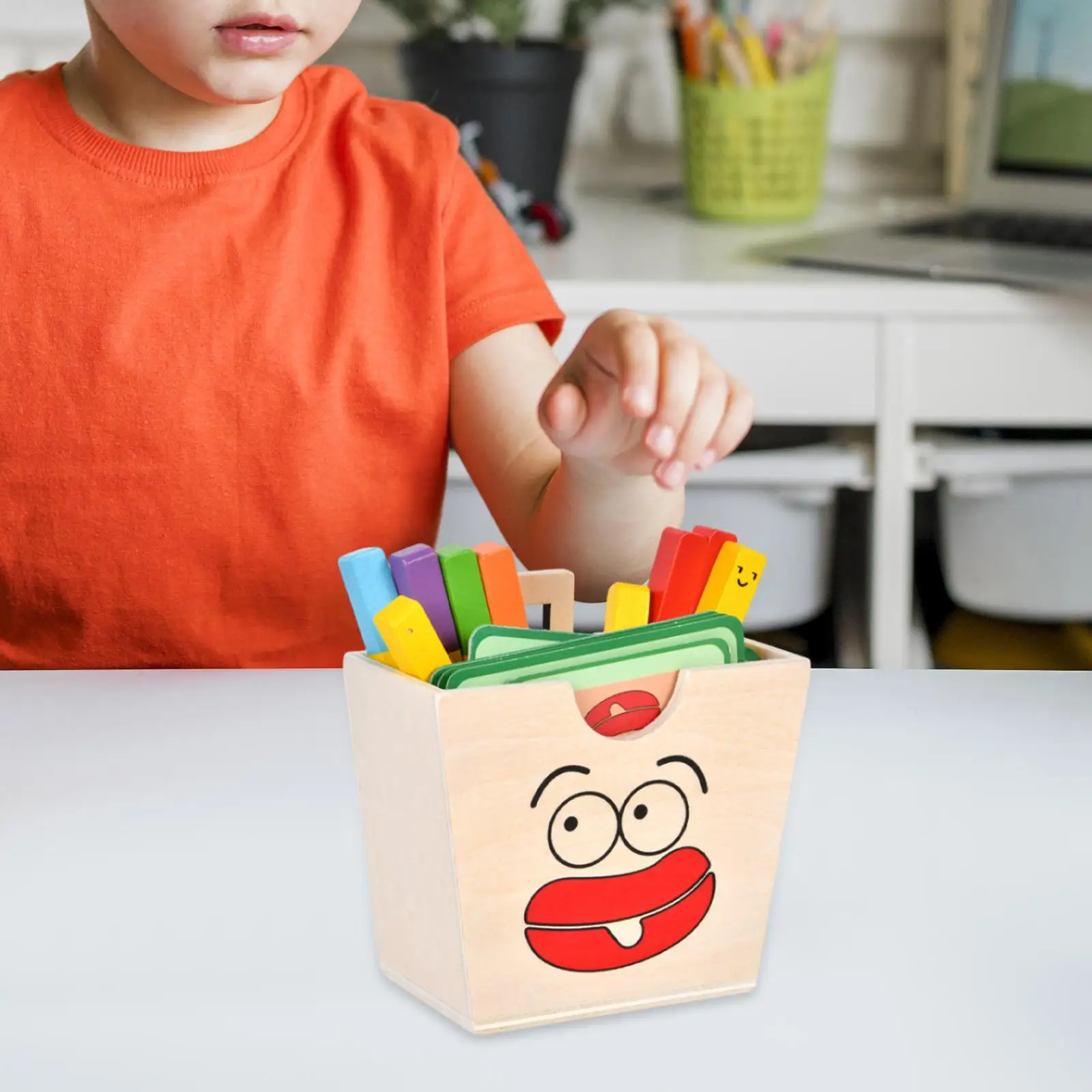 

Simulation French Fries Color Matching Game Fine Motor Skill Kitchen Toys Potato Chip Pairing Game for Activity Preschool