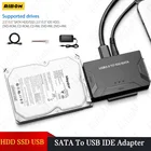 Новый адаптер SATA-USB IDE, кабель USB 3,0 2,0 Sata 3 для жестких дисков 2,5 3,5, HDD SSD, USB-конвертер, адаптер IDE SATA