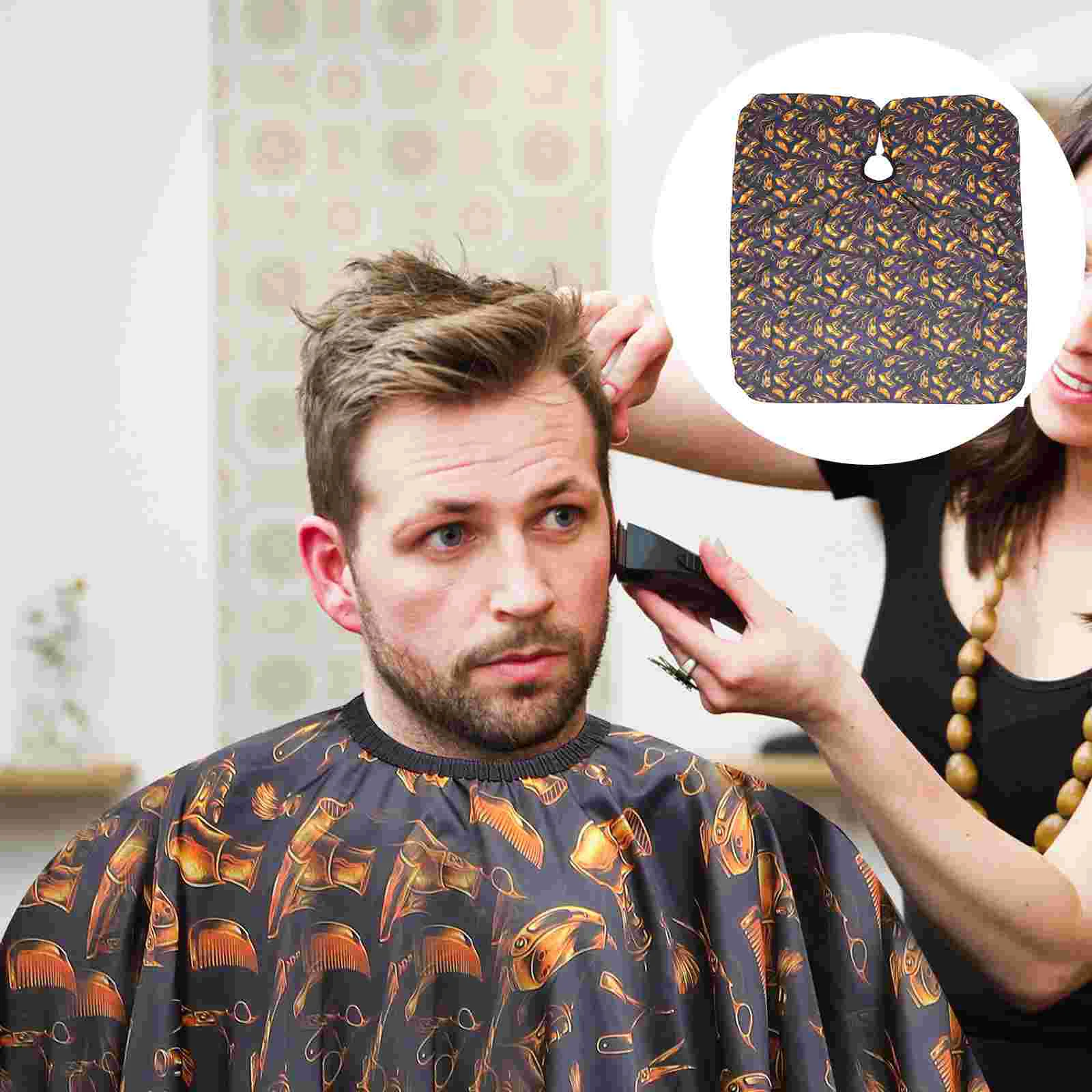 

1pc Hairdressing Cape Chic Printed Prime Hairdressing Cape Barber Cape for Home Barber Hair Salon