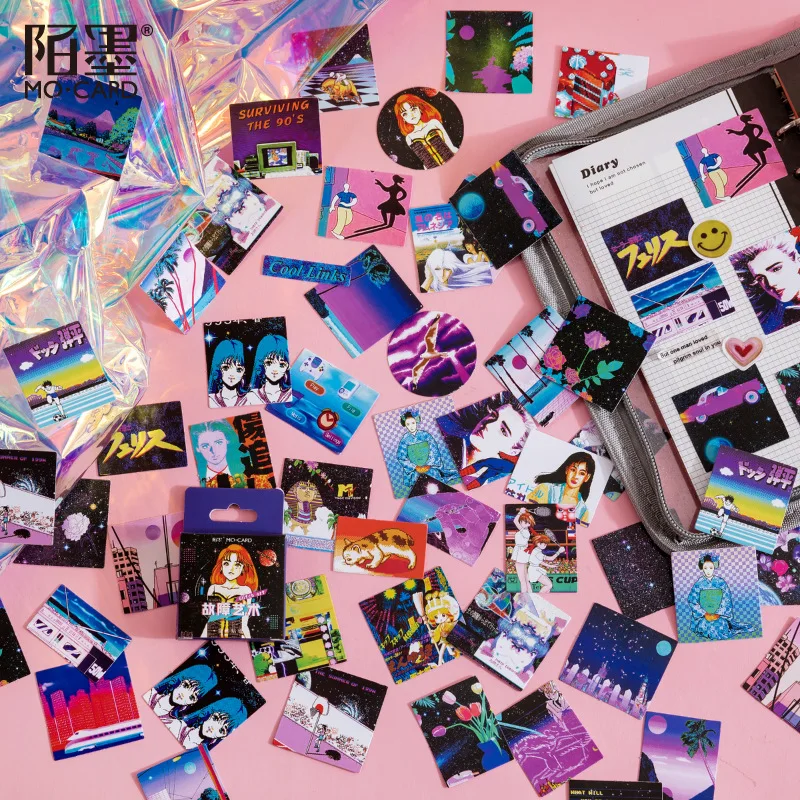 Японская девушка стикер 45 шт./коркоркор. эстетические аниме стикеры s для