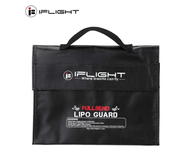 

IFlight Fireproof Retardant RC LiPo Battery Pack Portable Explosion Proof Safety Bag 240X180X65mm for FPV Racing Drone