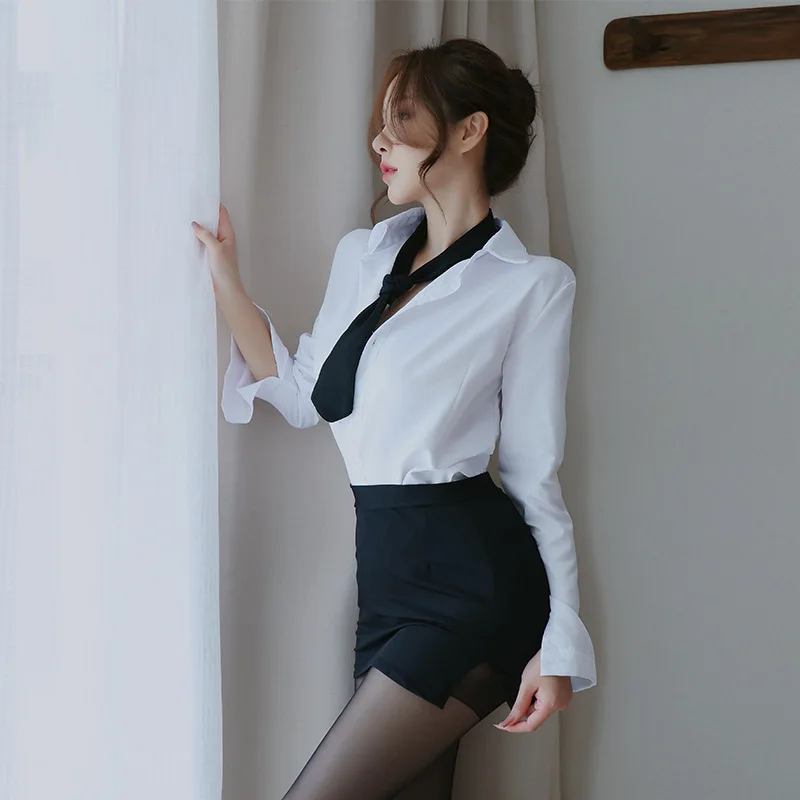 

Back Night Outfit Women Sexy Lingerie Sexy Underwear Female Sense Secretary Outfit Office OL Royal Sister Uniform Temptation Set