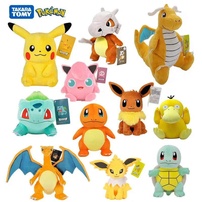 

26Styles Genuine Pokemon Plush High Quality Pet Pikachu Eevee Psyduck Charmander Bulbasaur Anime Figure Model Children Toy Gift