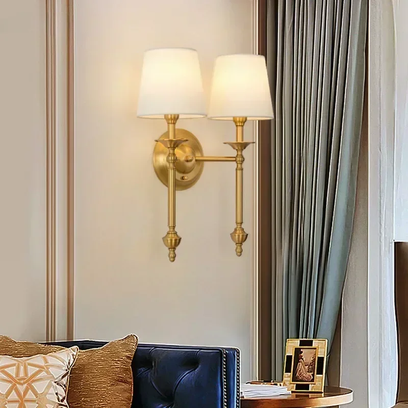 Американская прикроватная лампа для спальни зеркальная передняя планка простая