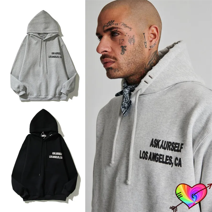 Толстовка Askyurself с капюшоном для мужчин и женщин Классическая свободная уличная