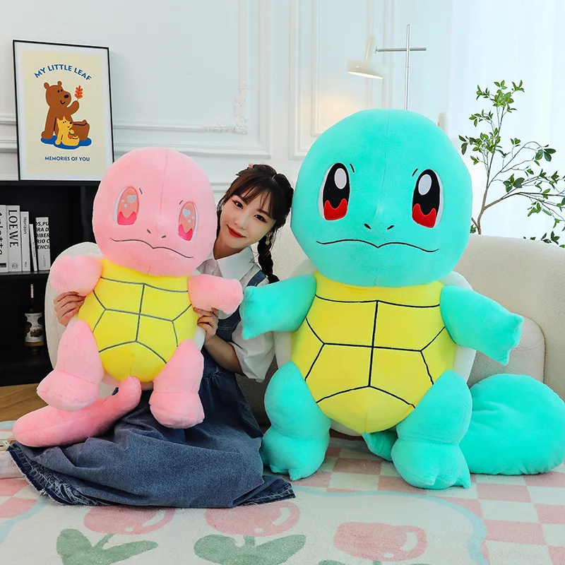 

90cm Super Large Pink Squirtle Plush Toy Cartoon Pillow Pokémon Squirtle Doll Sofa Cushion Birthday Children's Gift