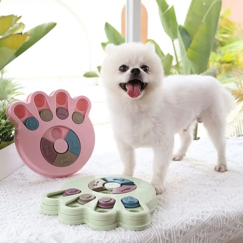 

New Dog Interactive Puzzle Toys Dog Food Wheel Non-Slip Bottom Pet Bowl Funny Dogs Training Feeder Tools For Small Medium Dog