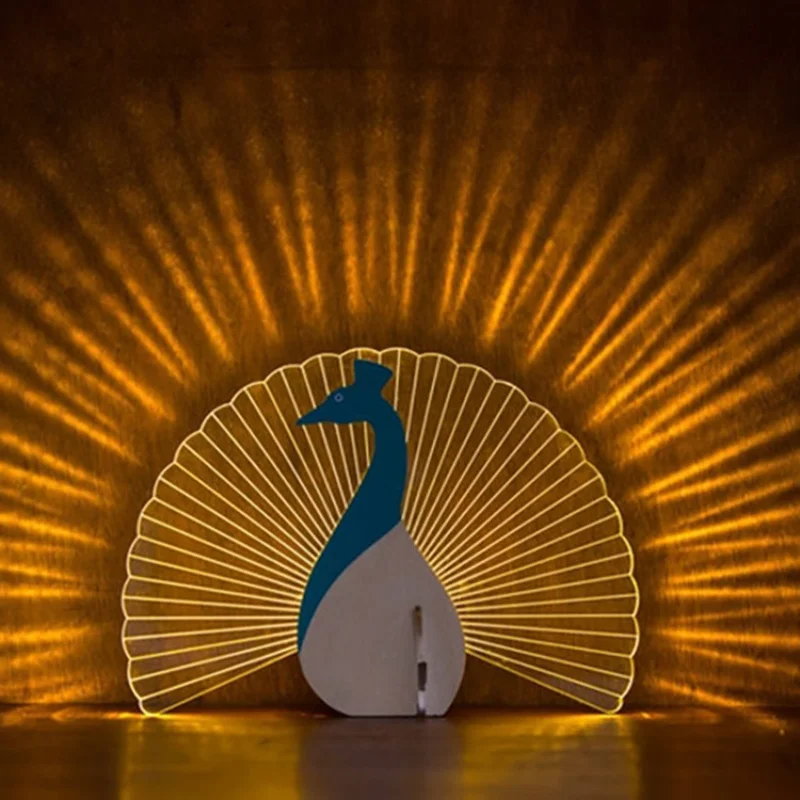 

Animal Decorate Home Ornaments Creative LuminousArt Acrylic Pelican Wood Table OrnamentsSirius Toucan Decor Room Whale
