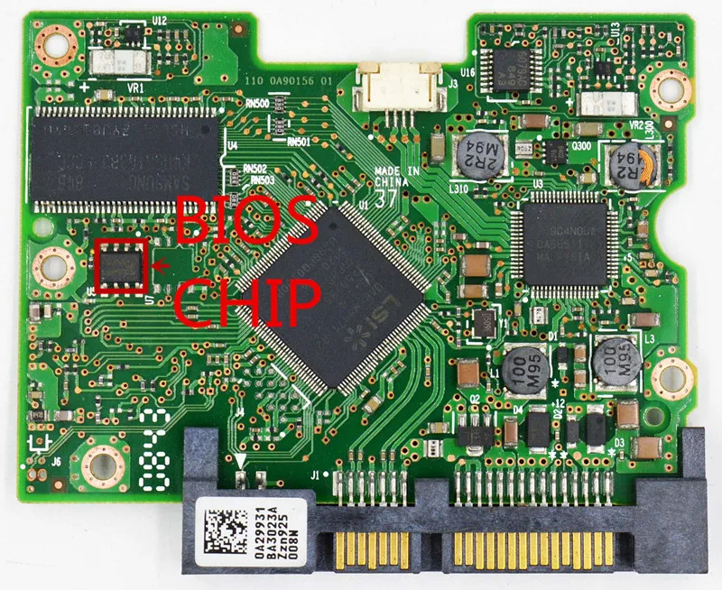 Печатная плата Hitachi для жесткого диска номер 110 0A90156 01 220 / 0A58786 0A29931 HDE721010SLA330 |